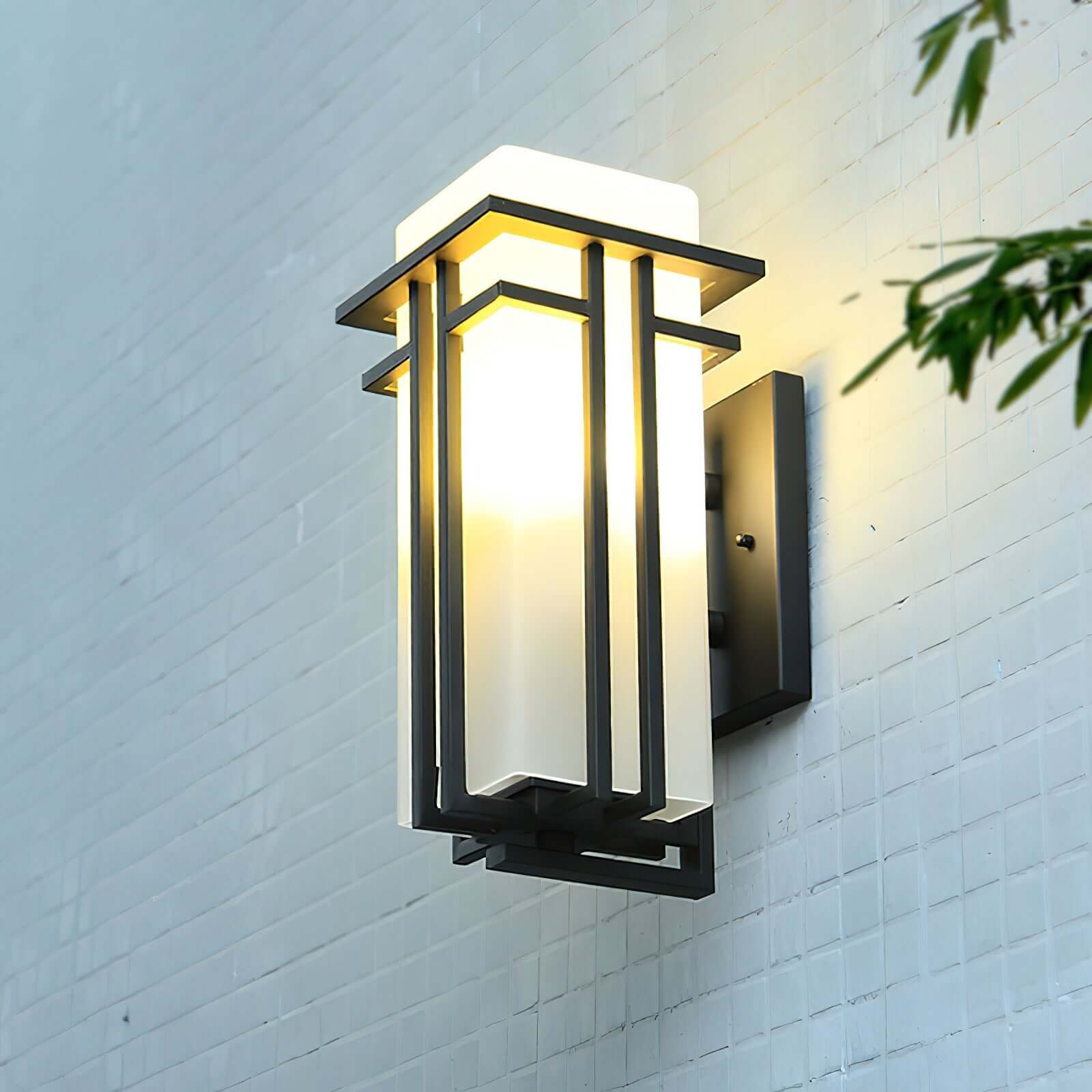 Outdoor Wall Lamp - Iron & Glass