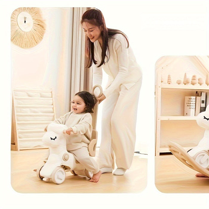 Twist & Ride: 2-in-1 Baby Rocking Horse and Balance Bike - Safe and Fun Toy