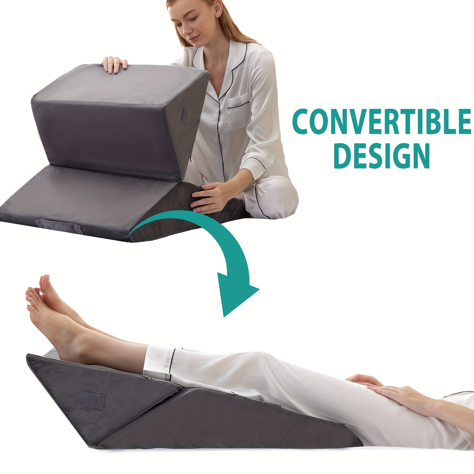 RelaxPlus Adjustable Bed Wedge Cushion – Comfort and Support for Recovery
