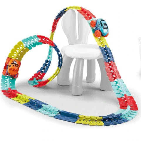 KidsPlay | Magnetic Car Track | Montessori Toy | Improve Hand-Eye Coordination | Develop Imagination | Glows in the Dark | Safe & Durable Material | Gift for Children