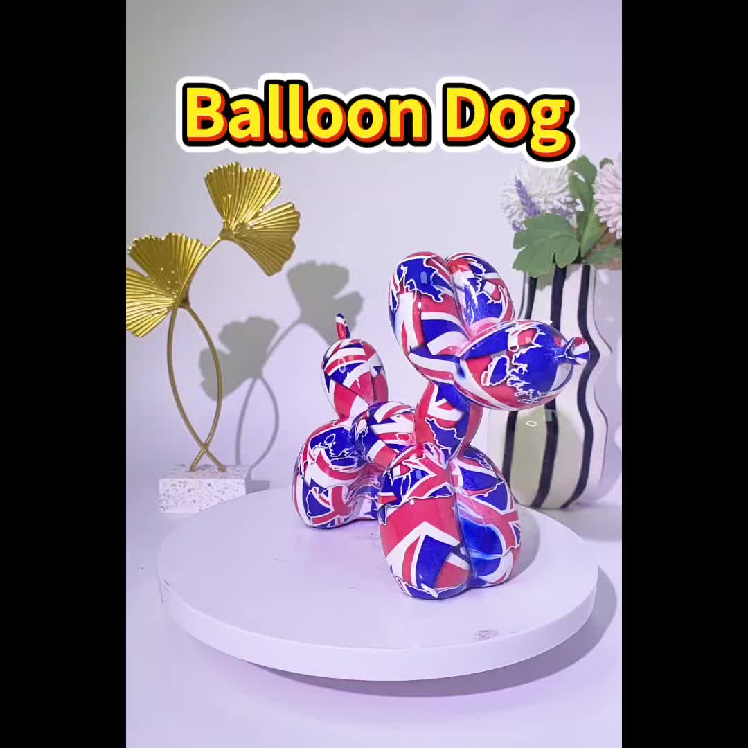 Joyful British Balloon Dog - For a Creative and Playful Atmosphere