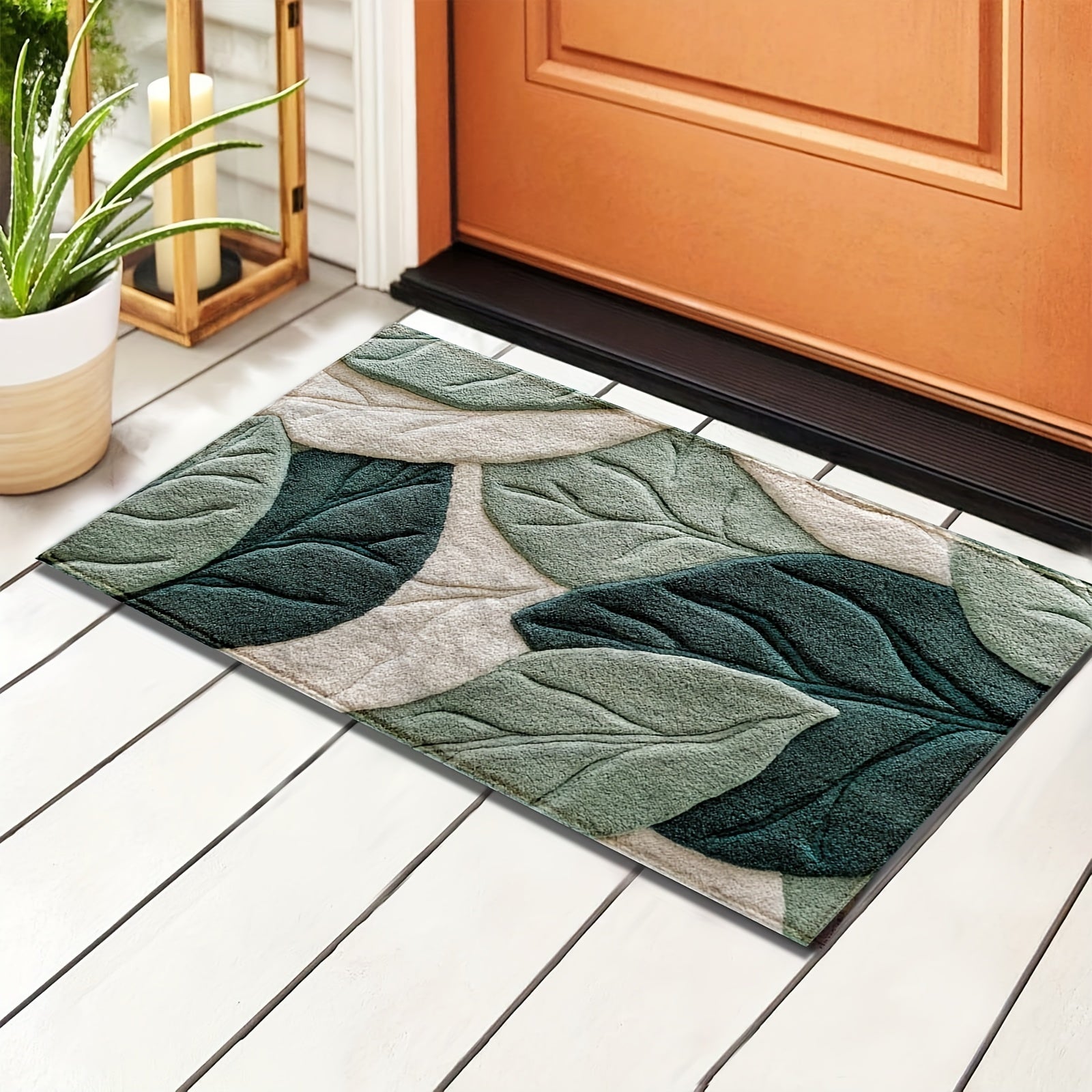 Leaf Bathroom Mat – Absorbent, Plush, and Comfortable for the Bathroom