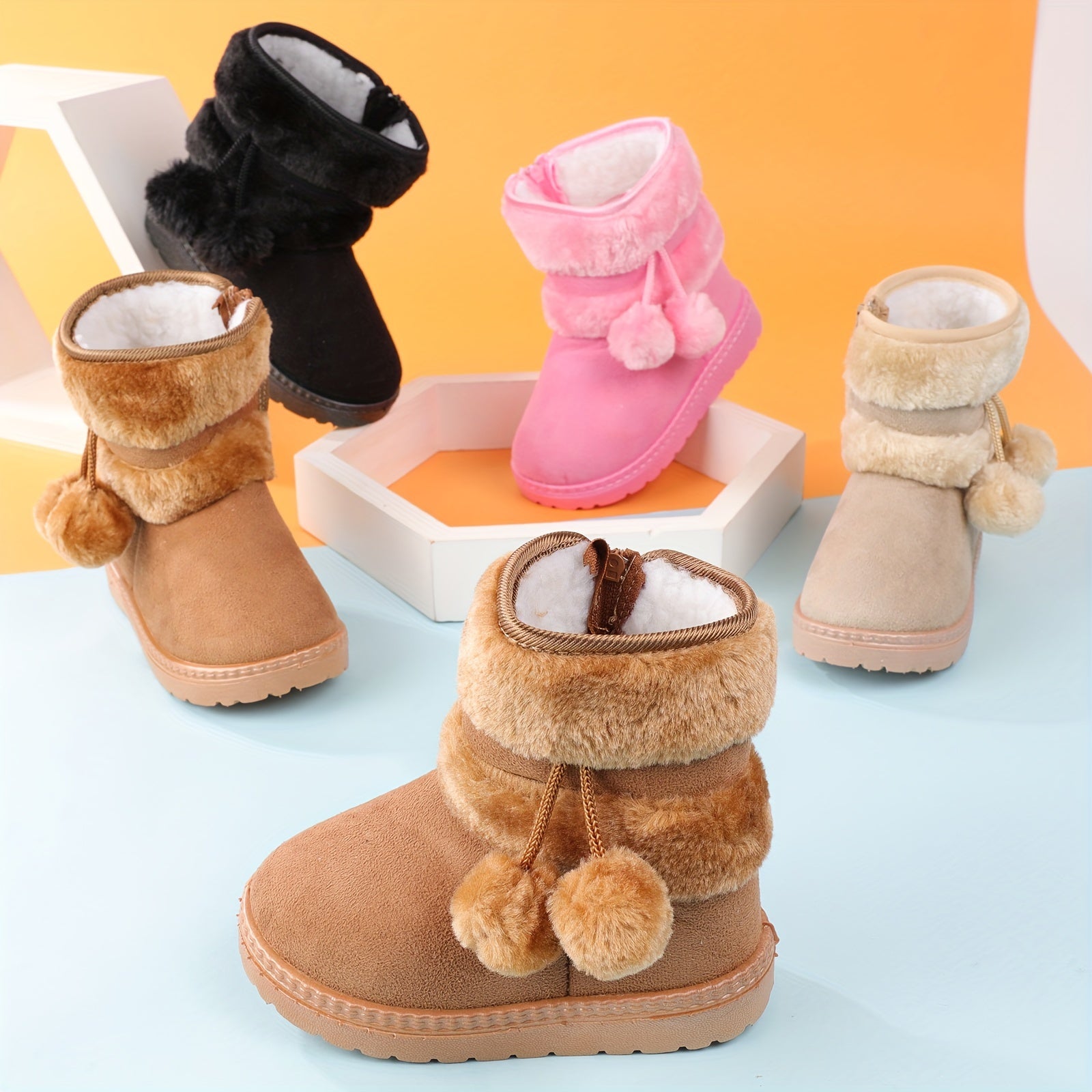 Cute Plush Boots for Girls - For Warmth and Comfort