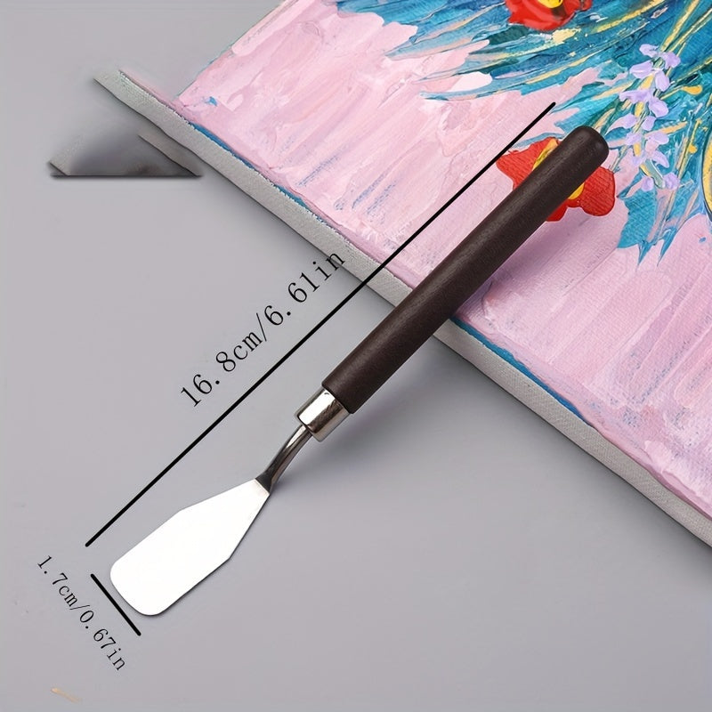 7-Piece Stainless Steel Palette Knife Set – For Painting and Colour Mixing