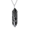 Stylish Crystal and Tree of Life Gemstone Necklace – Elara