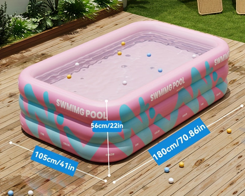 Joyful Inflatable Pool for the Garden – Durable PVC, Perfect for Summer Parties and Family Fun