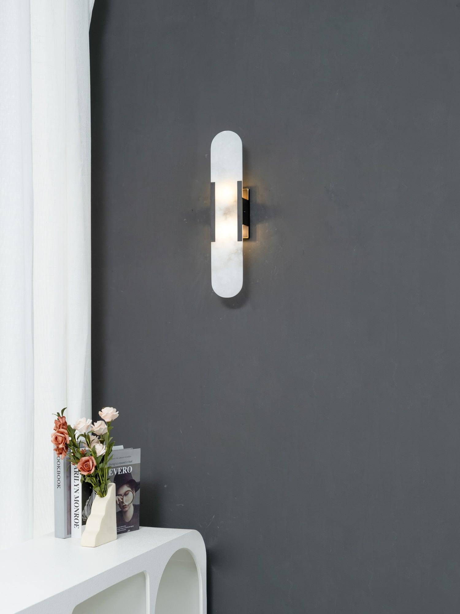 Modern Wall Lamp - Alabaster & Metal