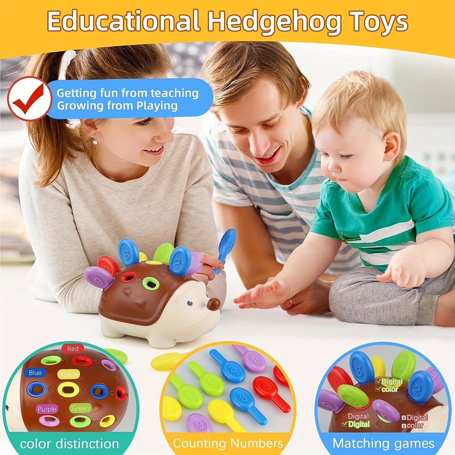 Cute Hedgehog Educational Toy - Learn and Play
