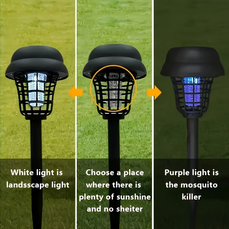 Solar-Powered Outdoor Insect Killer Lamp – Mosquito & Fly Catch Duo