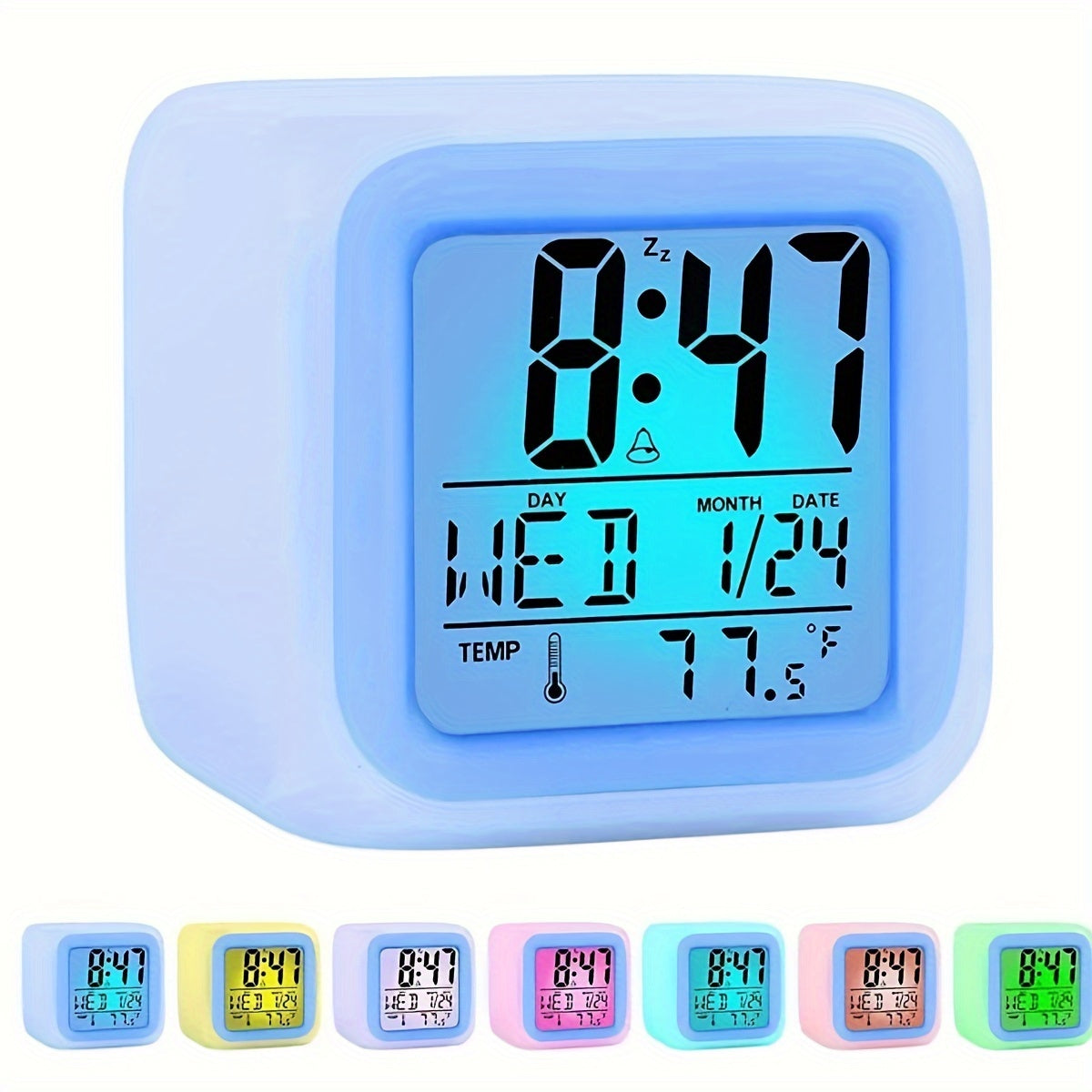 LED Digital Alarm Clock with Temperature Display – Silent and Luminous for Any Room