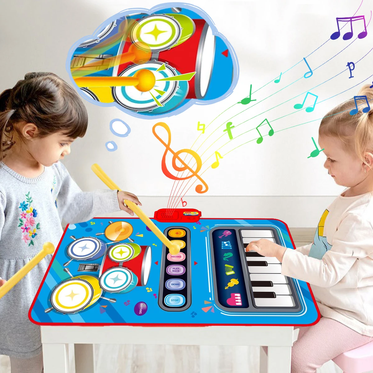 SoundSteps – 2-in-1 Musical Play Mat with Piano & Drums