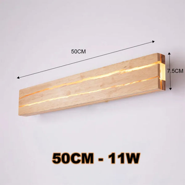 Modern Wall Lamp in the Shape of a Crack | Unique Crack-Shaped Wall Lamp Wood Pattern | Warm Light Effect | Contemporary Design | Natural Accent Wall Fixture | Suitable for Living Room, Bedroom, Hallway