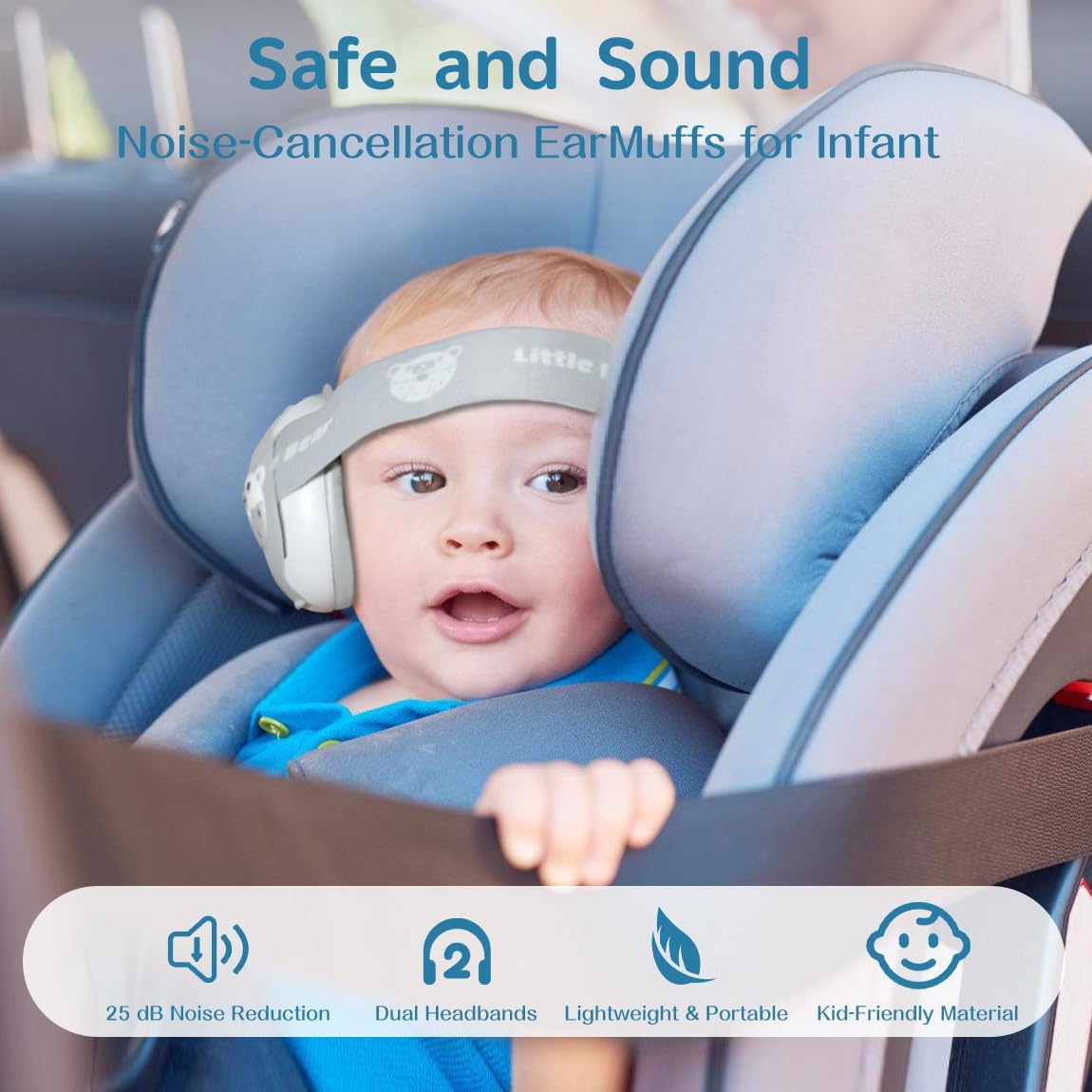 2-in-1 Baby Ear Protectors - Adjustable Noise-Cancelling Headphones