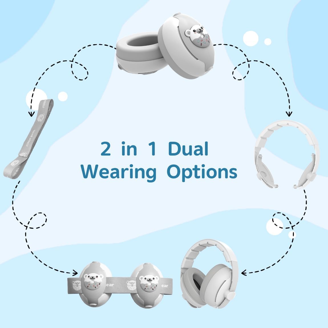 2-in-1 Baby Ear Protectors - Adjustable Noise-Cancelling Headphones
