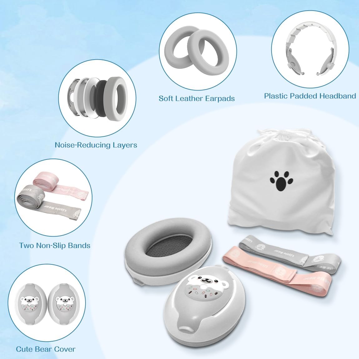 2-in-1 Baby Ear Protectors - Adjustable Noise-Cancelling Headphones