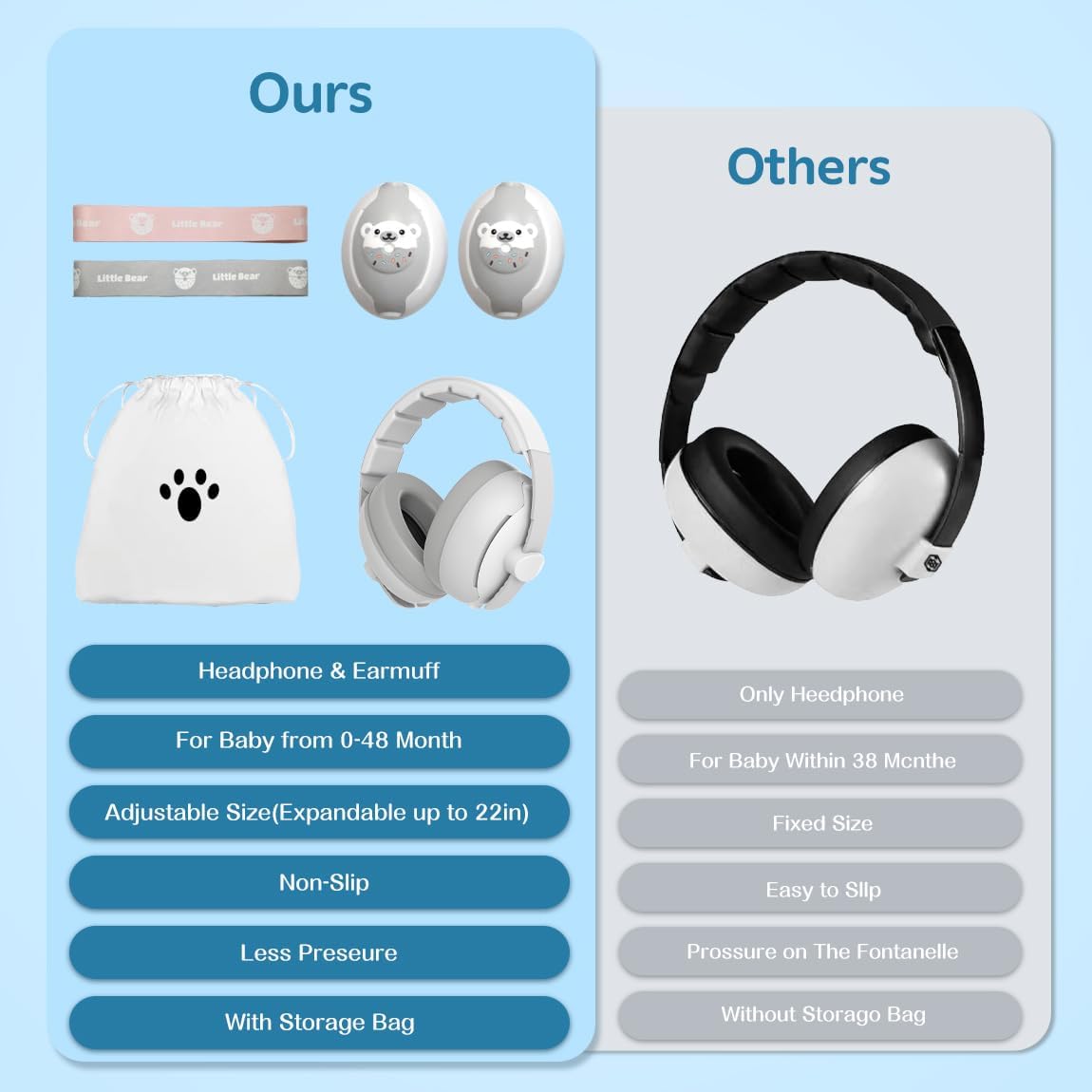 2-in-1 Baby Ear Protectors - Adjustable Noise-Cancelling Headphones