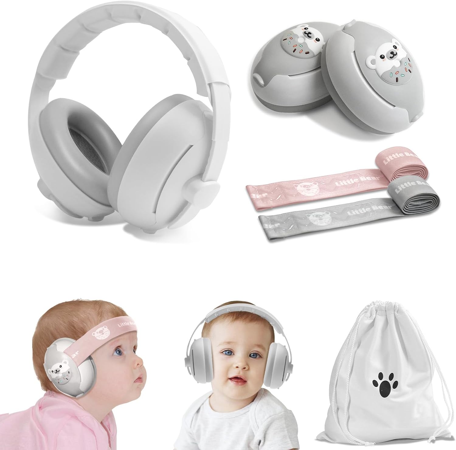 2-in-1 Baby Ear Protectors - Adjustable Noise-Cancelling Headphones