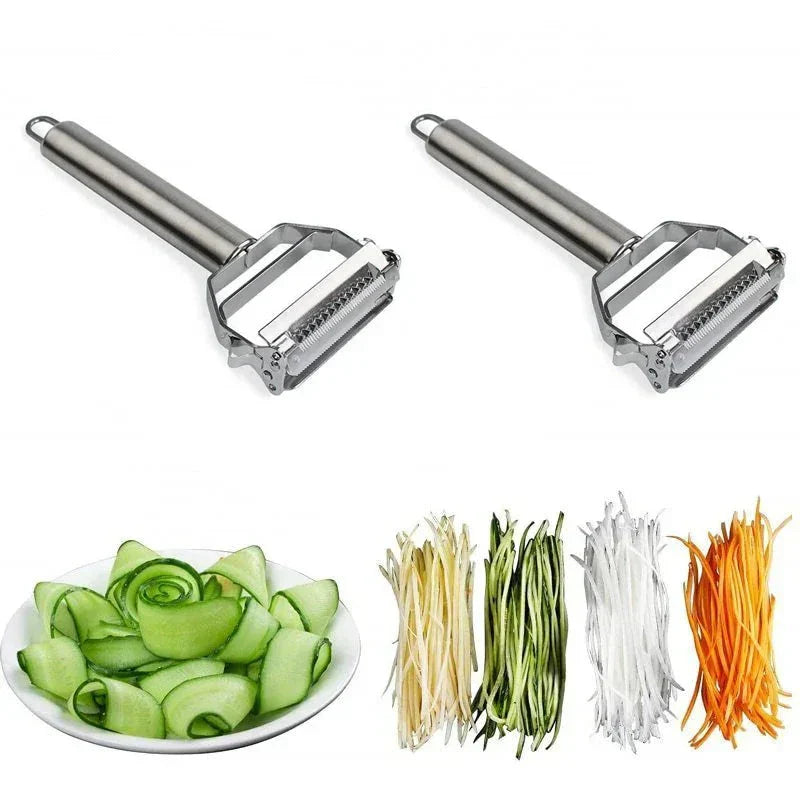 Ultra-Sharp Stainless Steel Multi-Function Vegetable Peeler & Julienne Cutter Potato Carrot Grater