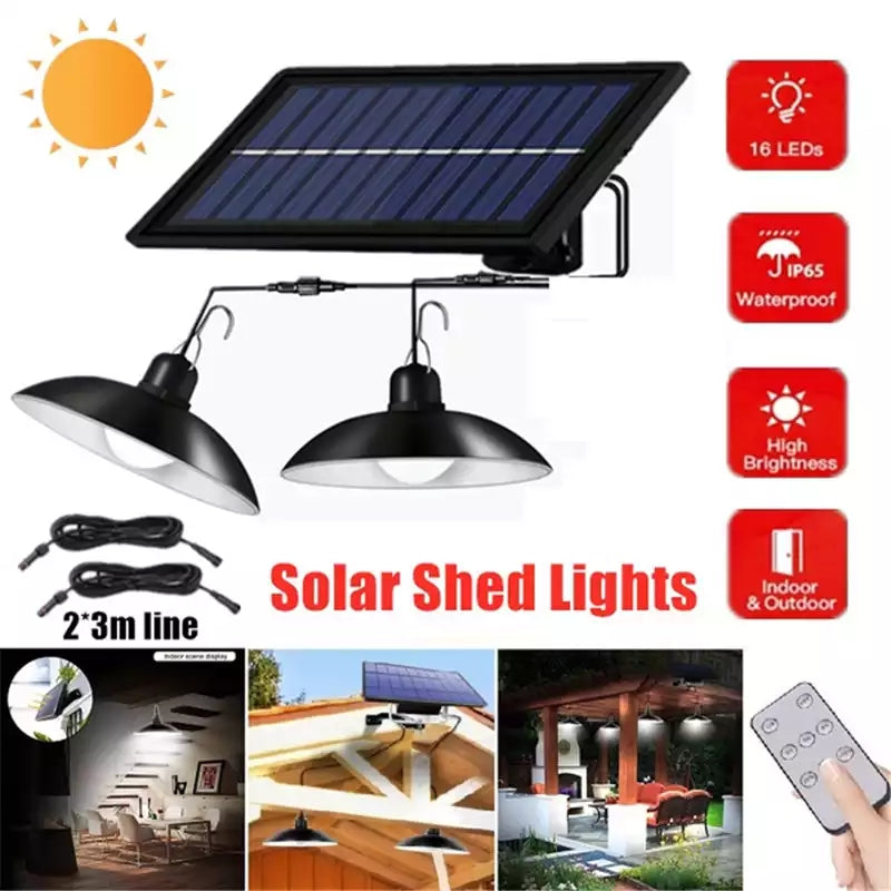 Wireless Solar LED Lamp Set with Remote Control – TwinRay