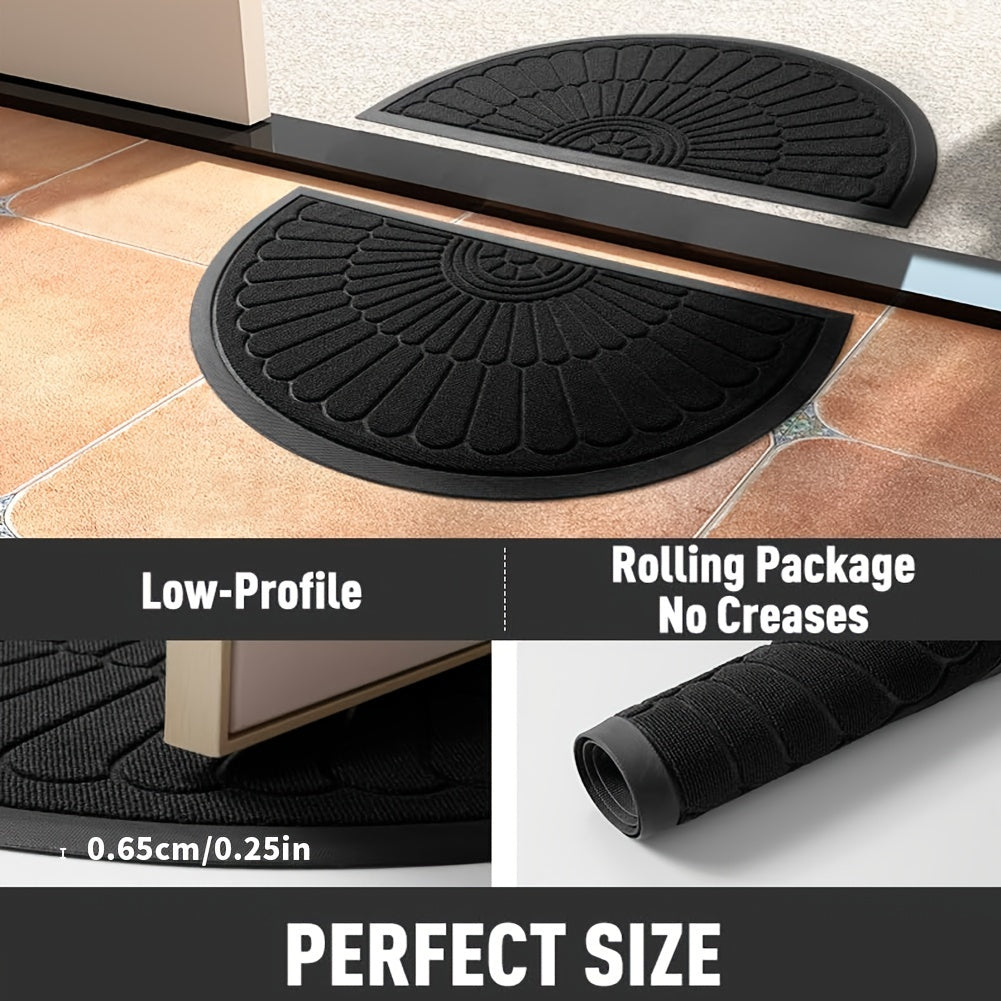 Sustainable Rubber Doormat - Half-Round Design for Outdoors and Indoors