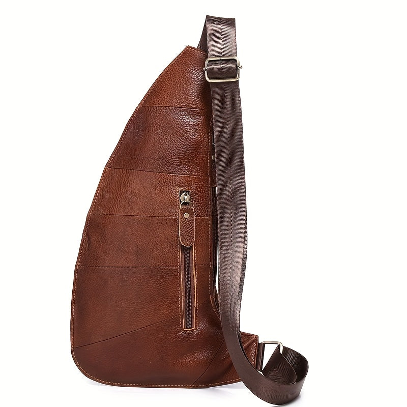 Vintage Classic Leather Sling Bag – Compact and Durable