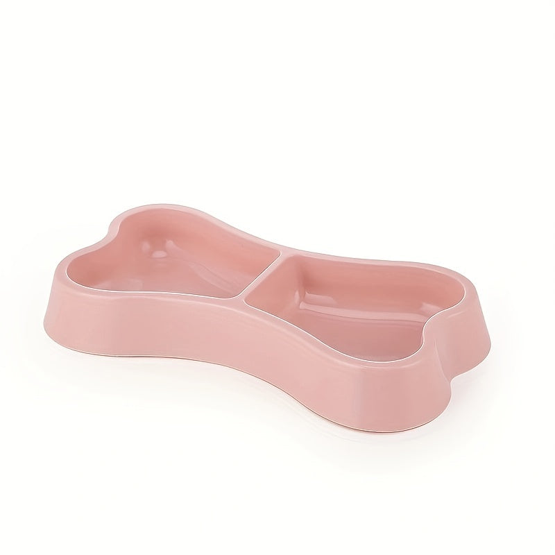 Macaron Bone-Shaped Double Dog Bowl – Practical and Stylish Dining for Your Dog