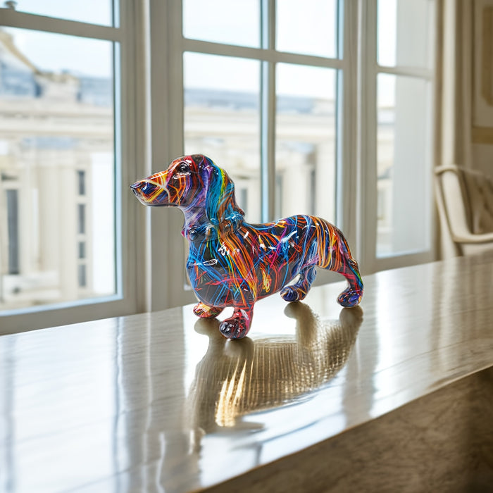 Dachshund Delight – Colourful Dachshund Figurine for a Playful Atmosphere in Your Home