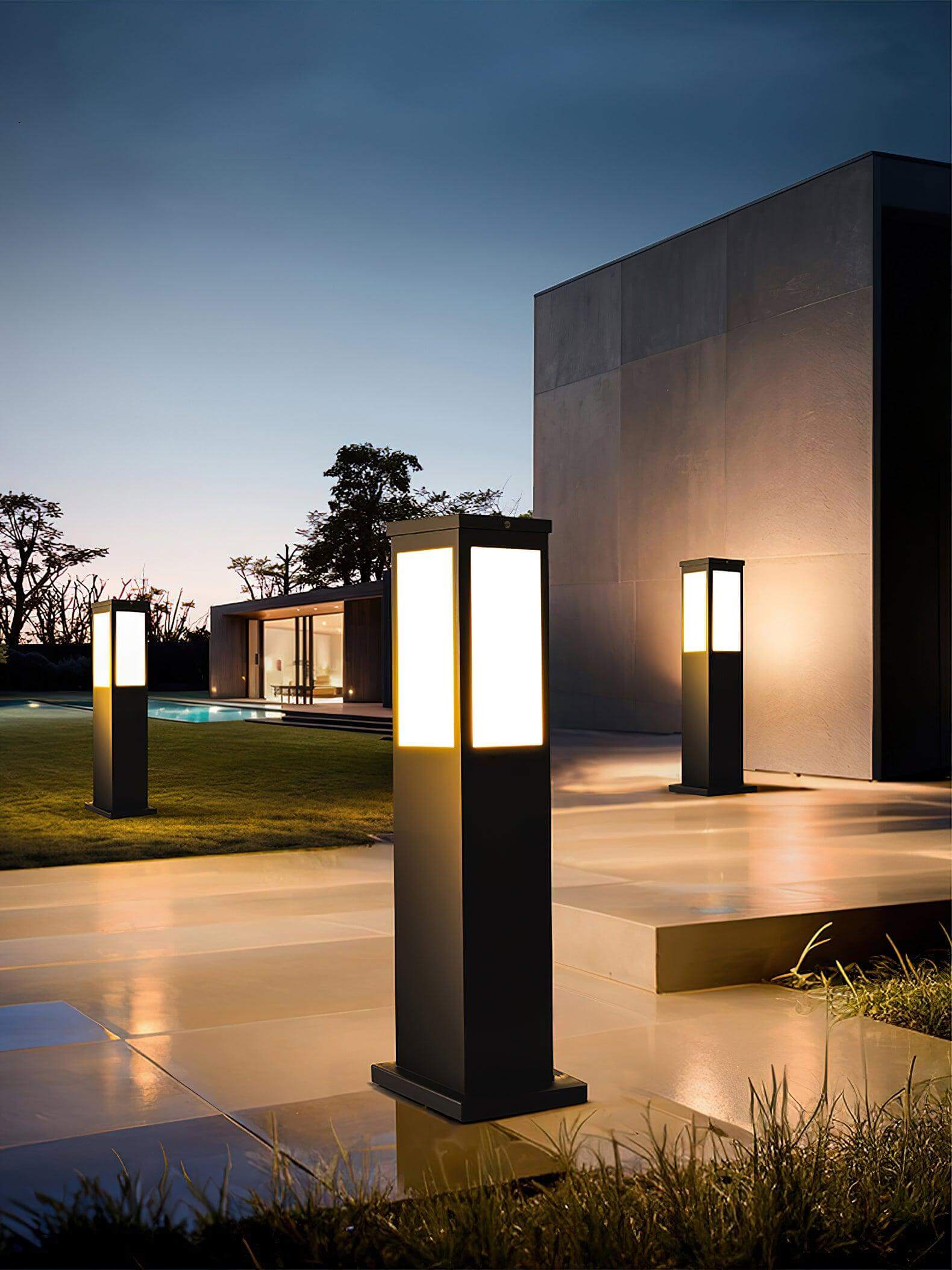 Modern Outdoor Post Lamp