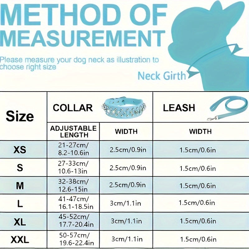 Adjustable Spiked Dog Collar - Strong and Safe for Large Dogs