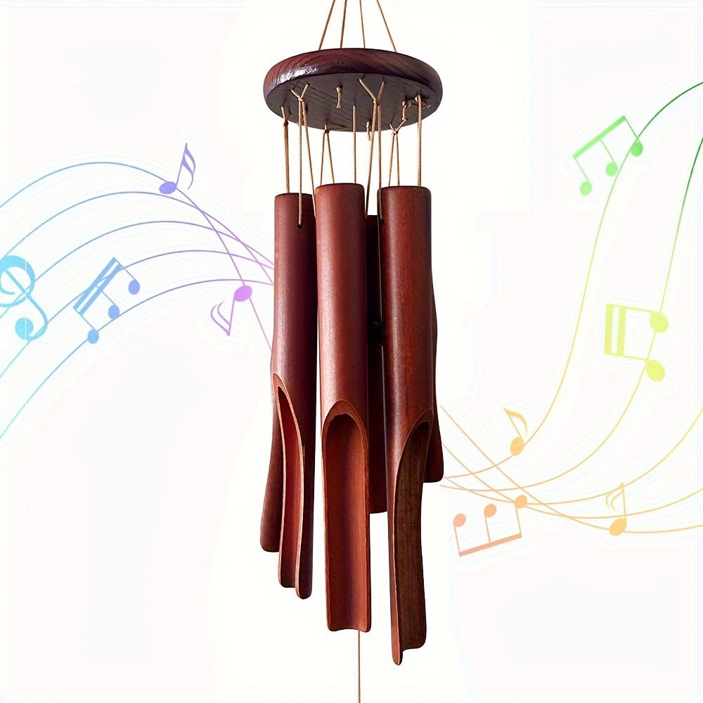 Handmade Bamboo Wind Chime – Ideal for Outdoors and Indoors with Soothing Sounds