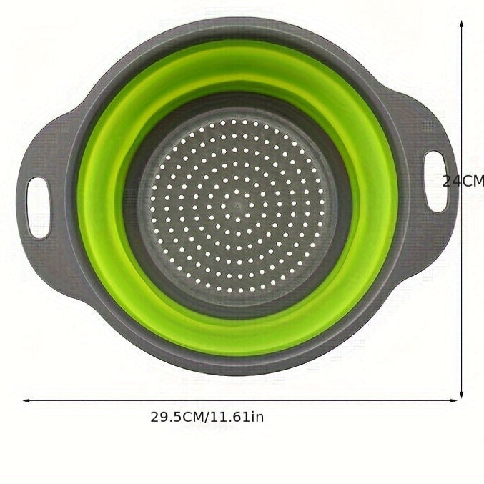 Collapsible Silicone Colander Set – Perfect for Pasta, Vegetables and Fruit