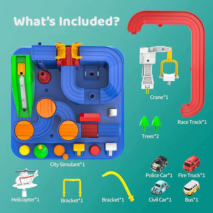 RescueTrack Adventure Set – Educational Rescue Vehicle Toy for Toddlers