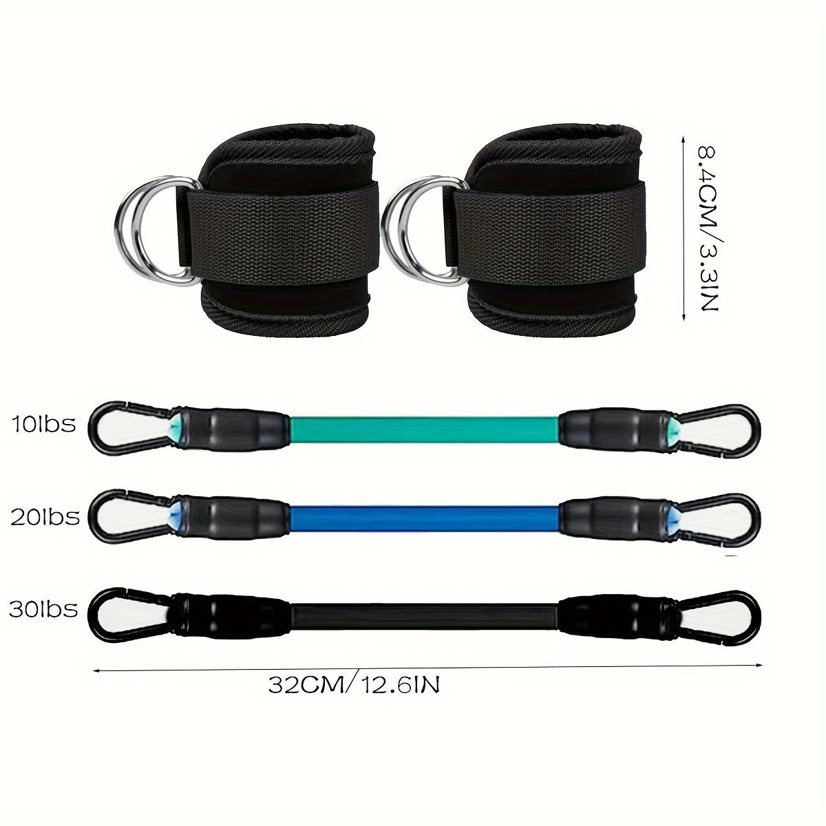 Adjustable Ankle Resistance Bands Set – Perfect for Booty and Leg Training at Home