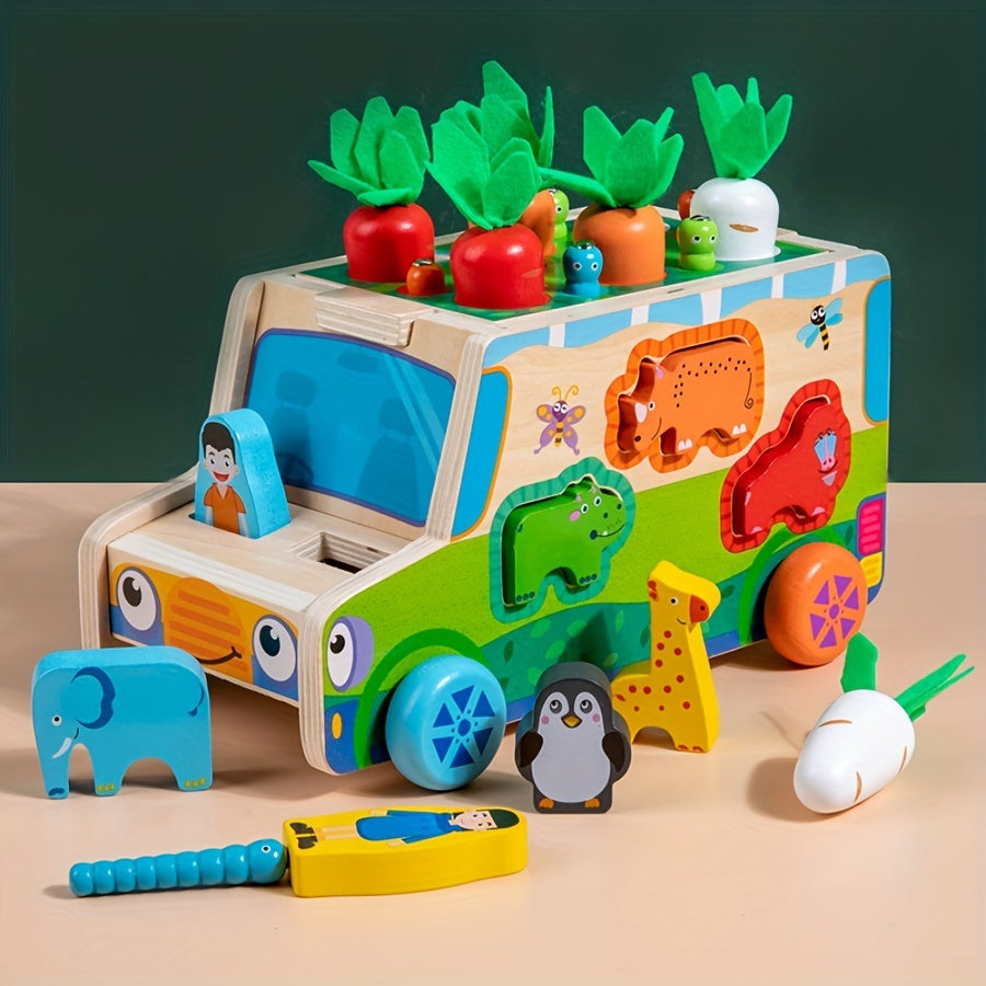 Educational Farm Play Vehicle - Animals and Vegetables in Action
