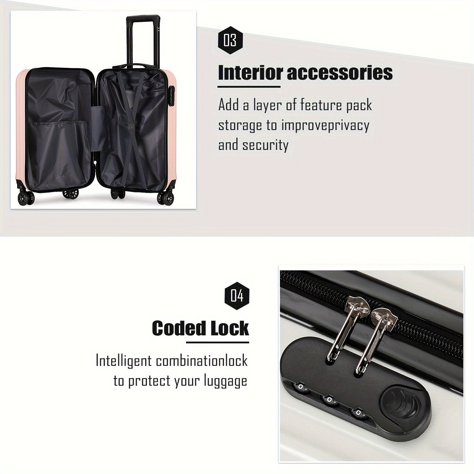 Stylish Travel Suitcase with 4 Wheels – Compact and Sturdy for Global Adventures