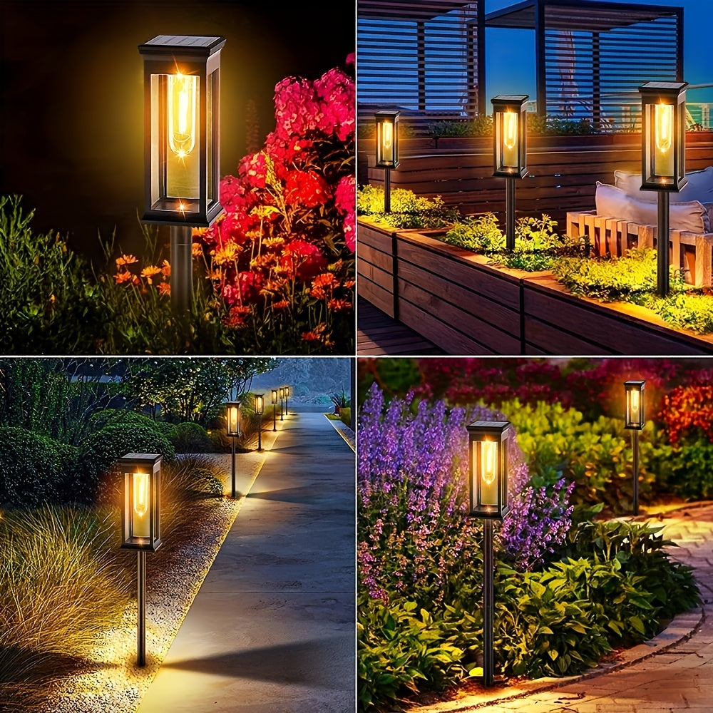 Set of 4 Solar Garden Lights – Durable and Bright for Gardens and Pathways