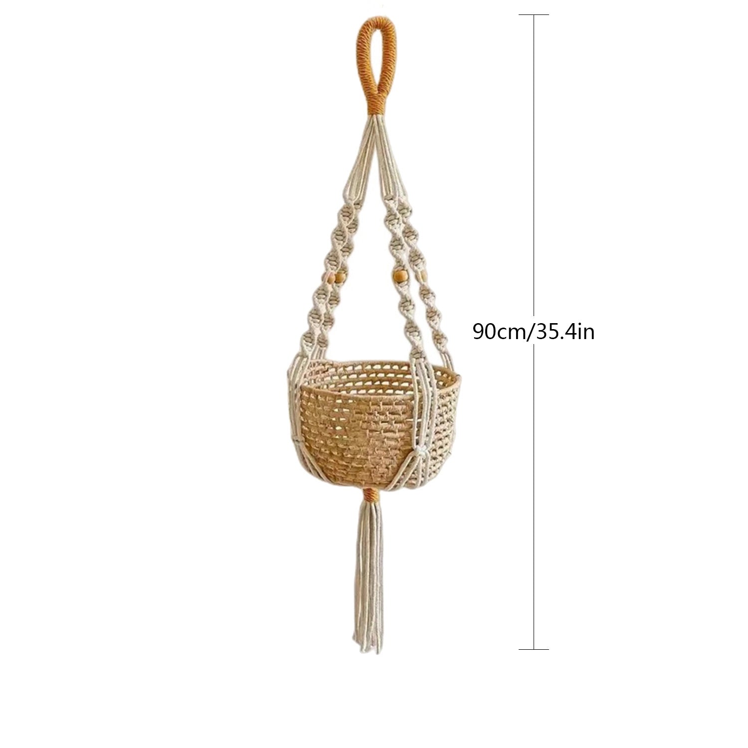 Handwoven Bohemian Hanging Basket - Ideal for Decorating Your Space