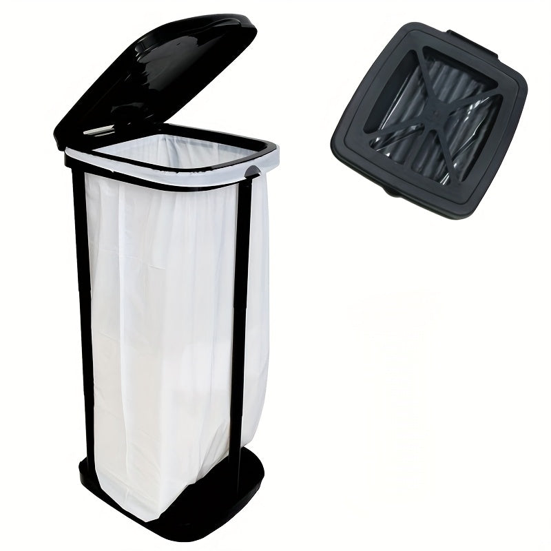 Adjustable Folding Bin Bag Holder – Three-Part Height Adjustable Stand for Home or Outdoor