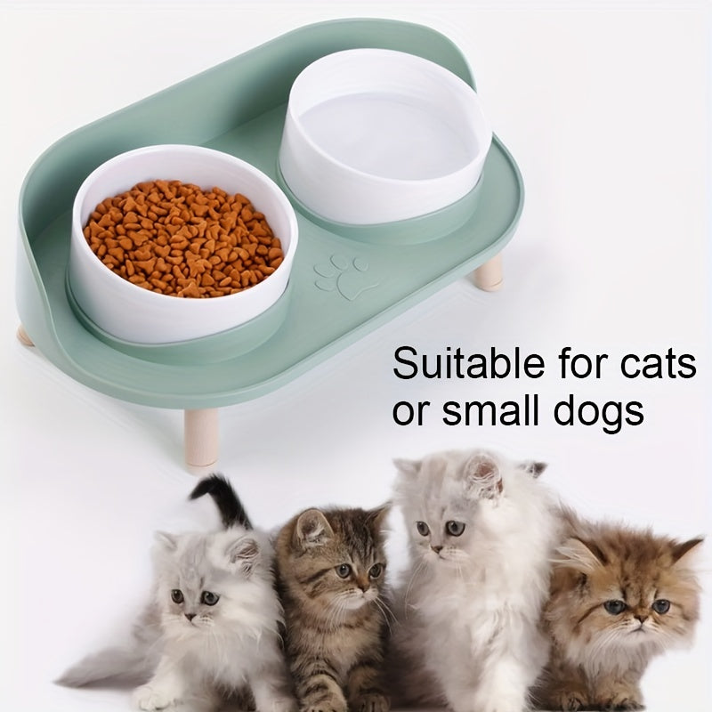 Elevated Double Pet Bowl – Comfortable and Healthy Eating for Cats and Dogs