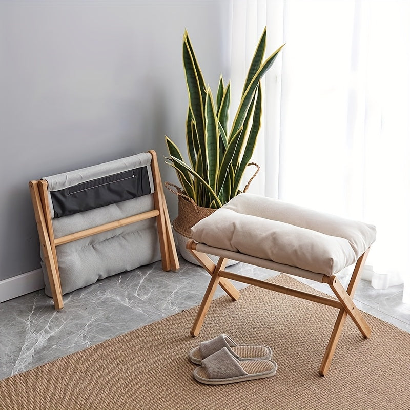 Lightweight Foldable Bamboo Footrest – Comfortable and Practical for Home and Office