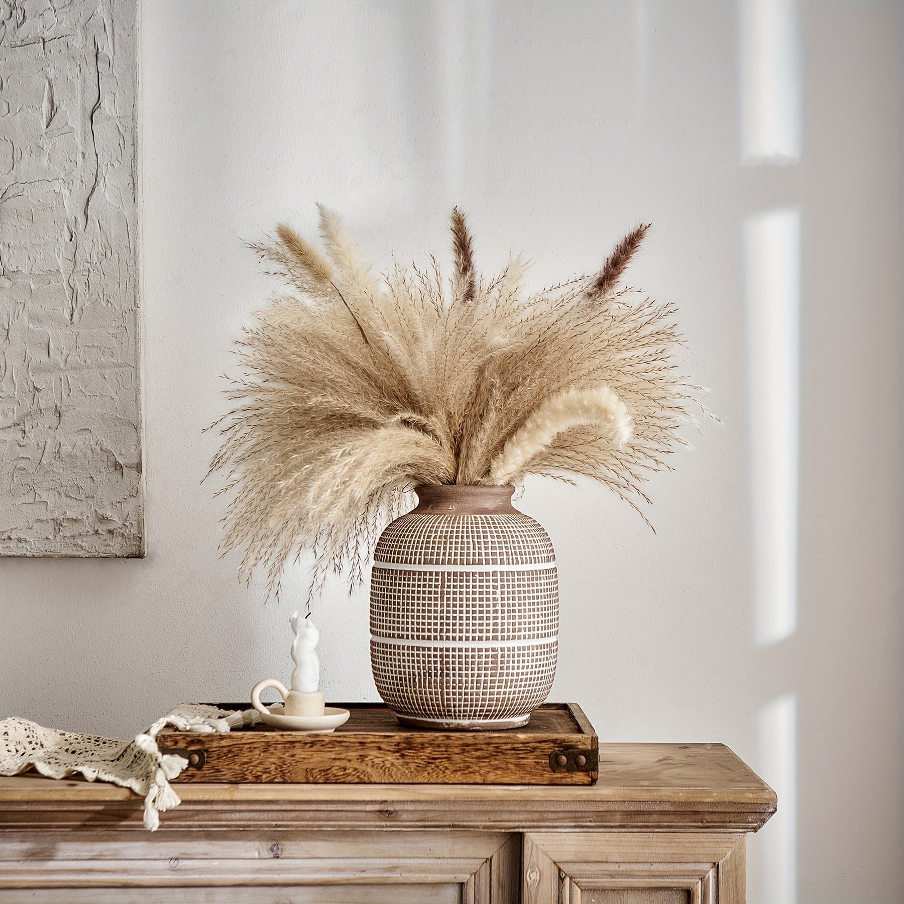 Rustic Geometric Vase - Natural Atmosphere for Your Interior