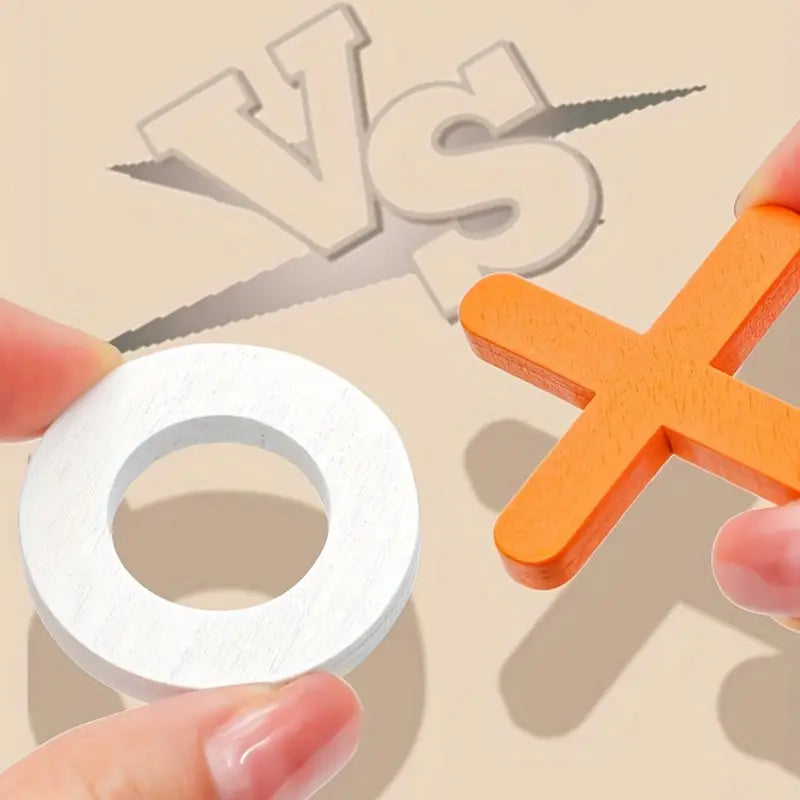 Wooden XOXO Board Game – Classic Noughts and Crosses Strategy Game