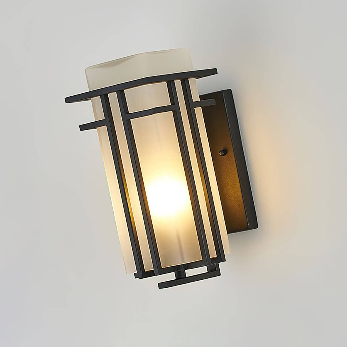 Outdoor Wall Lamp - Iron & Glass