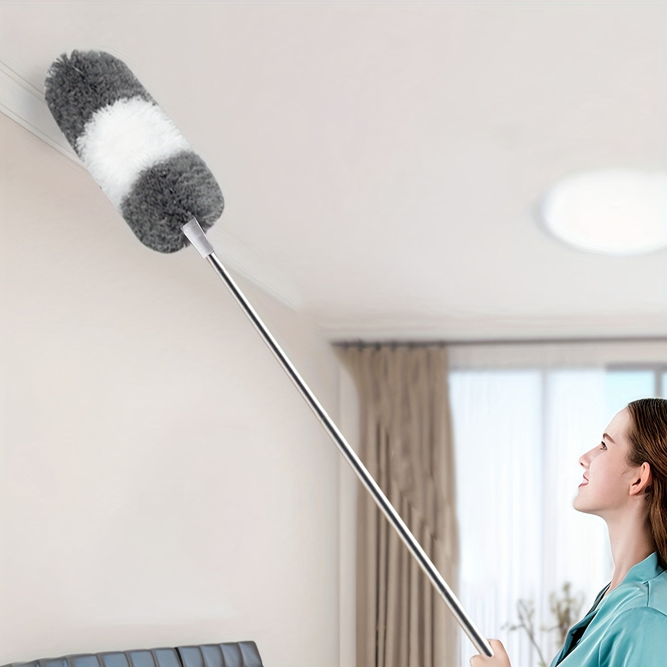 Extendable Microfibre Duster – Washable, Flexible, and Perfect for High Ceilings
