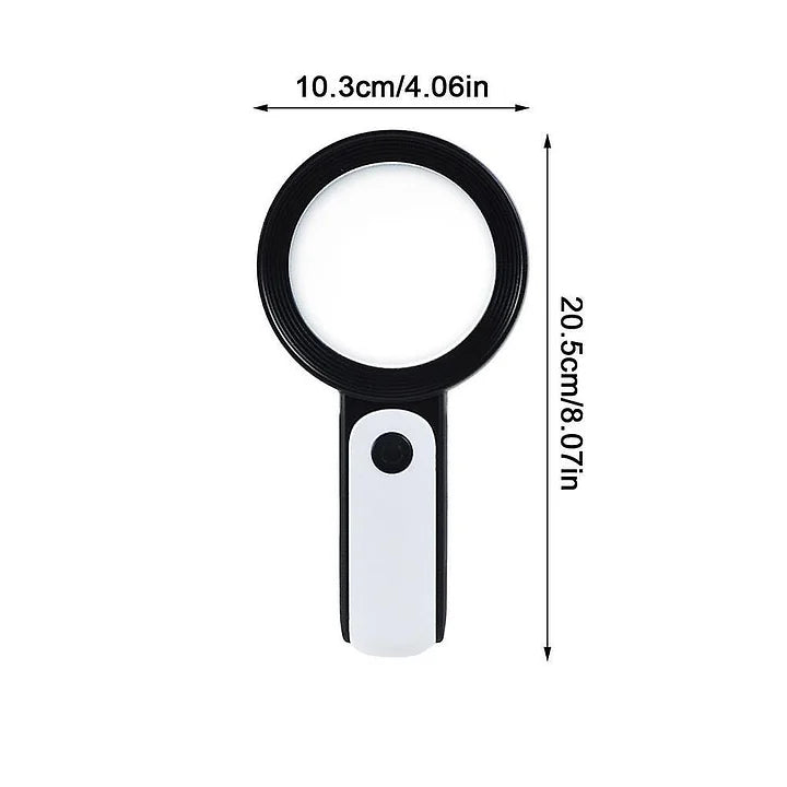 30X Handheld Optical Magnifying Glass for Seniors Reading Magnification
