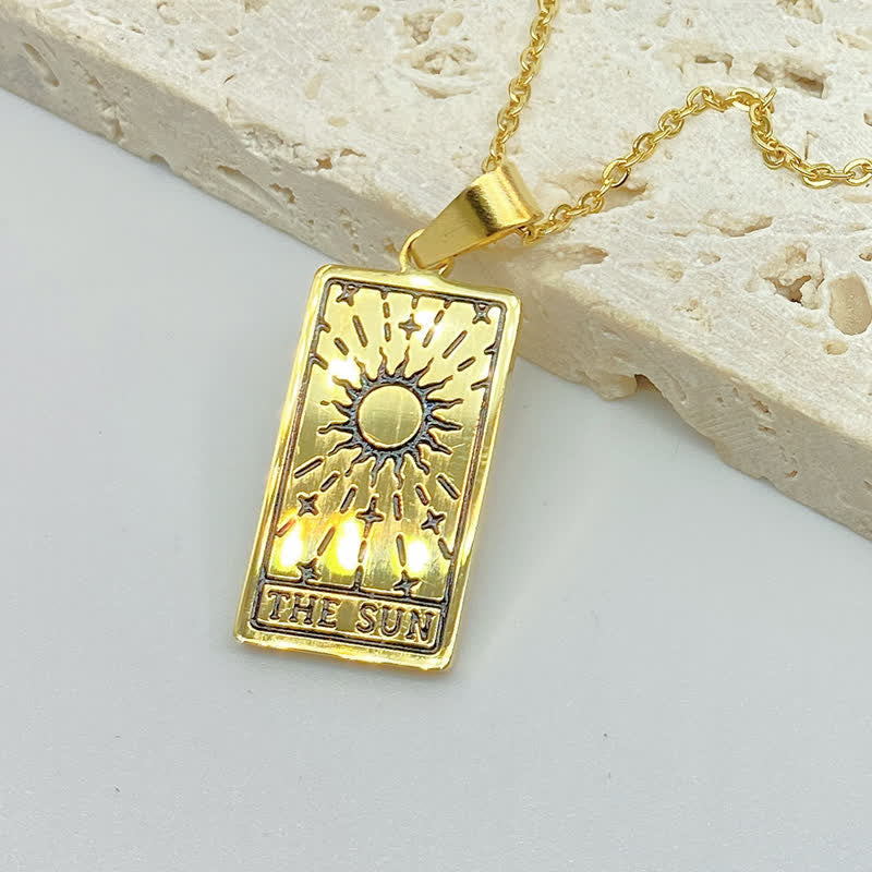 Vintage Tarot Card Luck Pendant – Seraphina