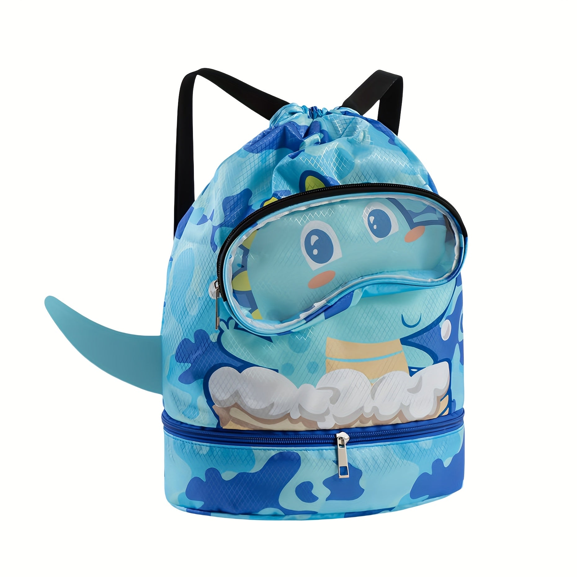 Ocean-Themed Swim Backpack - Waterproof with Wet/Dry Separation