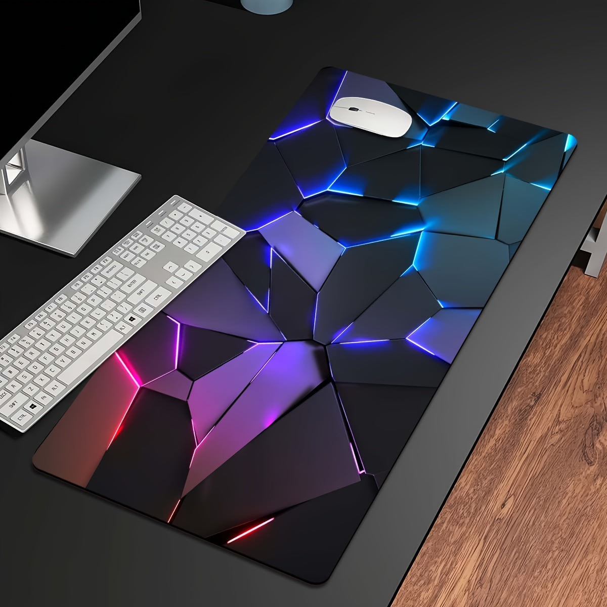 Geometric Gamer Mat - Stylish, Durable and Non-Slip for a Perfect Gaming Experience