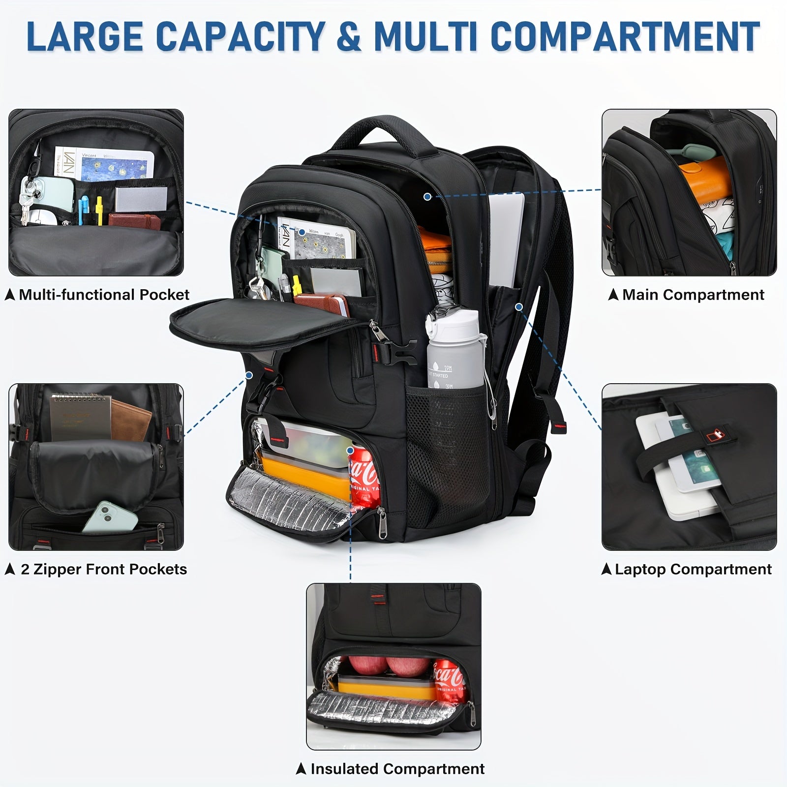 Multifunctional Backpack - Spacious, practical, and ideal for work or travel