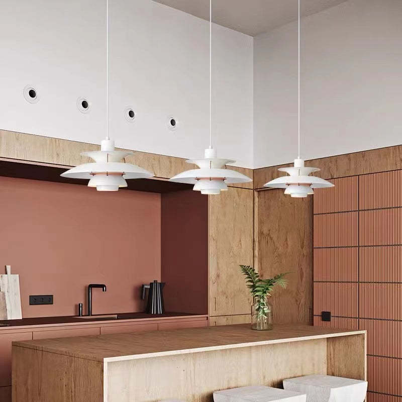 Morandi Modern LED Pendant Light with Shade
